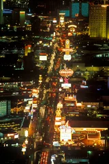 Fotobehang Las Vegas Strip at night from air, NV © spiritofamerica