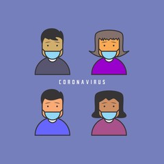 Prevention information illustration related to 2019-nCoV. Vector illustration to avoid Coronavirus.