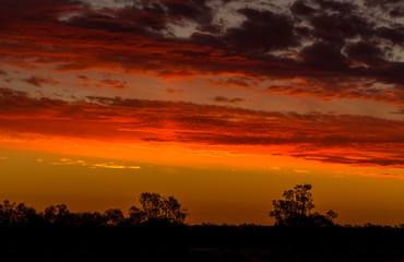 Fototapeta na wymiar Sunset at Mungo National Park, Australia