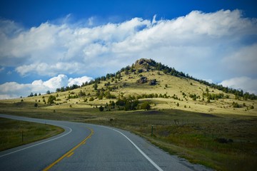 Highway near mountain in Colorado