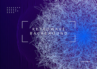 Abstract music flyer. Techno dj party. Electro dance event. Electronic trance sound. Club poster.