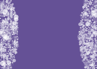 Christmas and New Year ultra violet snowflakes