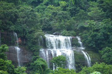 waterfall in deep forest