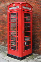 Public telephone booth in London