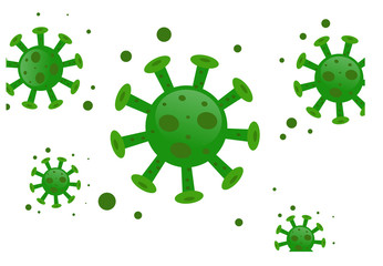 Vector Illustration of COVID-19. Virus Concept and Text Information.