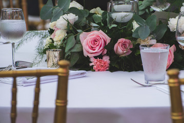 Beautiful decorative wedding  centrepiece, flowers