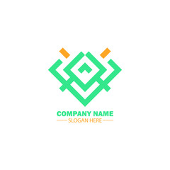 Fototapeta premium Abstract Logo with elegant color. Vector. Branding. Modern.