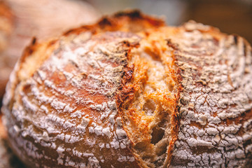 Sourdough bread crusty loaf