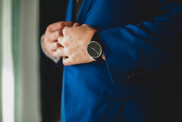 Mexico - Jan 2019 A watch is a portable timepiece intended to be carried or worn by a person A...