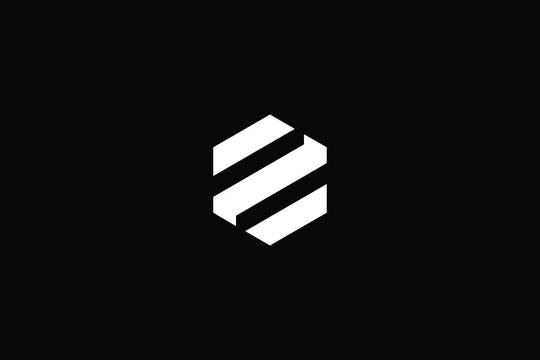 Minimal elegant monogram art logo. Outstanding professional trendy awesome artistic Z ZM MZ ZE EZ initial based Alphabet icon logo. Premium Business logo White color on black background