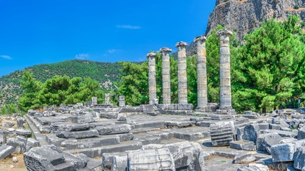 The Temple of Athena Polias in the Ancient Priene, Turkey