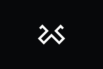 Minimal elegant monogram art logo. Outstanding professional trendy awesome artistic WX XW initial based Alphabet icon logo. Premium Business logo White color on black background