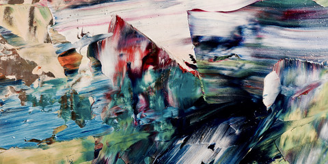Colorful abstract background wallpaper. Modern motif visual art.  Mixtures of oil paint. Trendy...