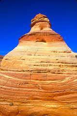 Close up of sandstone stripes, 'The Wave' on Kenab Coyote Butte, BLM, Slot Canyon, UT