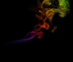 Fototapeta premium Colorful fire on a black background.