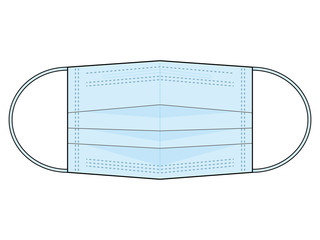Obraz premium サージカルマスク(青)-Blue surgical mask vector art