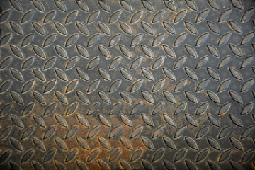 Background image of color solid steel plate Rusty old black