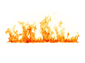 Fire on a white background