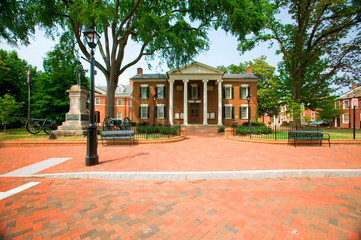 Historic district of  Charlottesville, Virginia, home of President Thomas Jefferson - obrazy, fototapety, plakaty