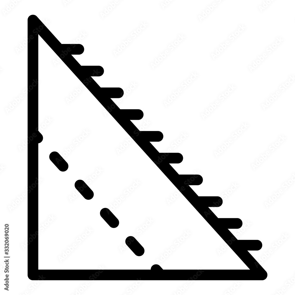 Poster corner part of the roof icon. outline corner part of the roof vector icon for web design isolated on