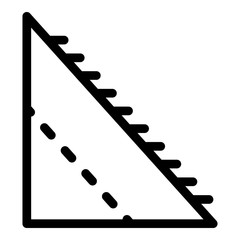 Corner part of the roof icon. Outline corner part of the roof vector icon for web design isolated on white background