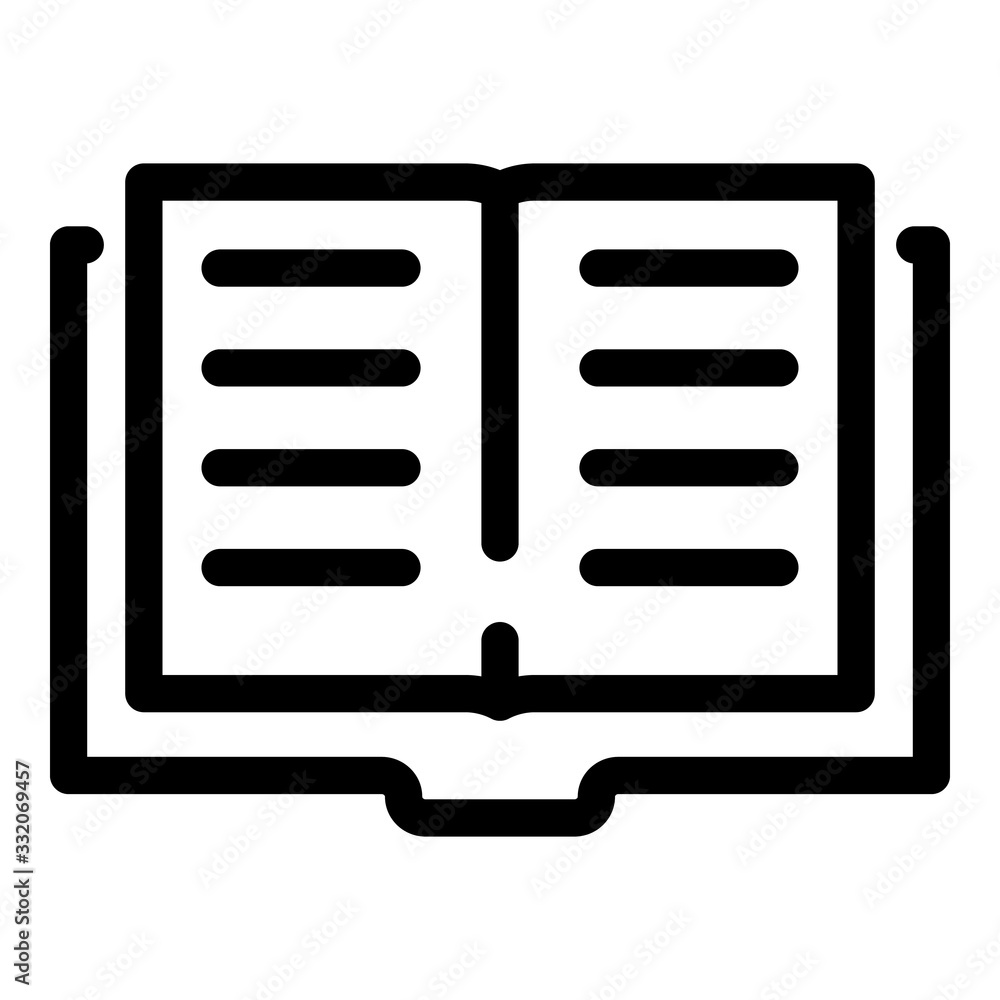 Poster exercise book icon. outline exercise book vector icon for web design isolated on white background