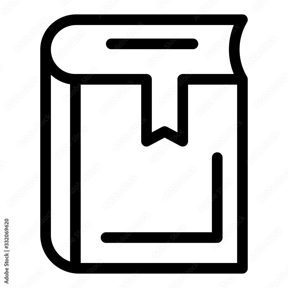 Poster bookmarked diary icon. outline bookmarked diary vector icon for web design isolated on white backgro