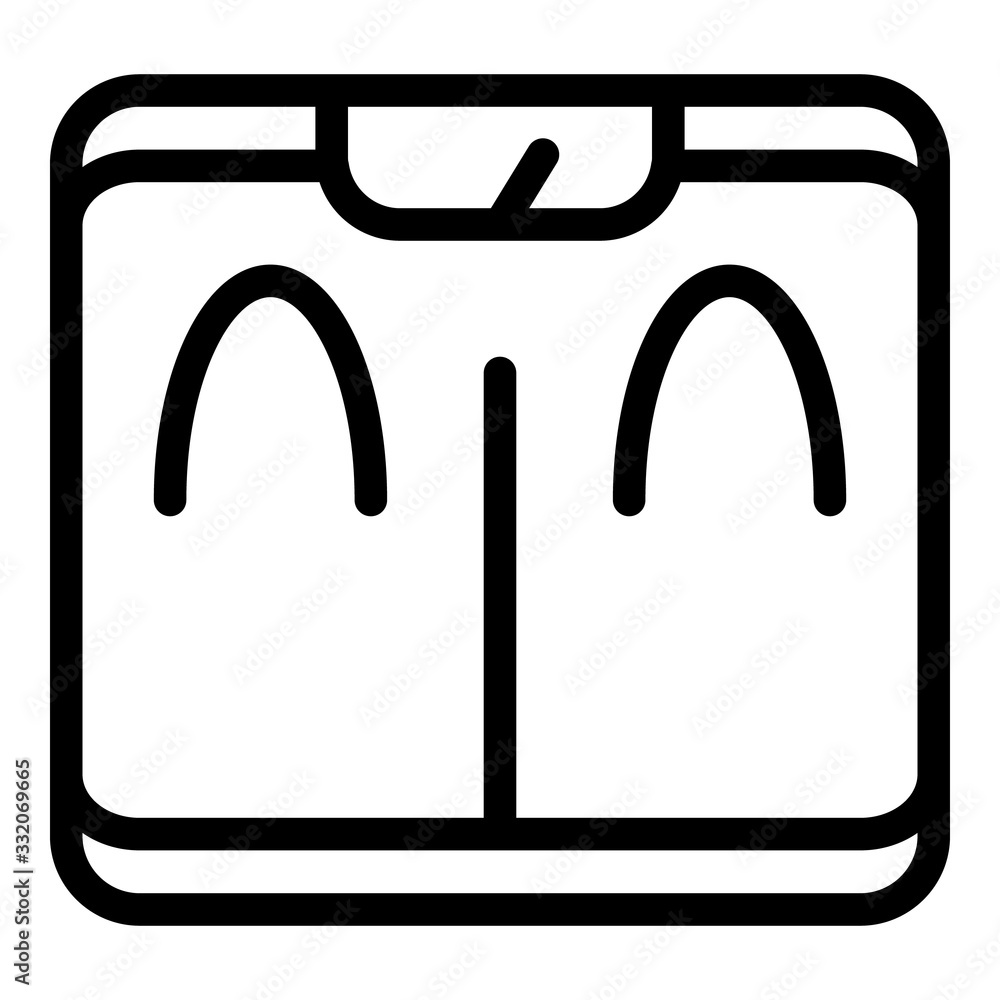 Poster floor scales icon. outline floor scales vector icon for web design isolated on white background