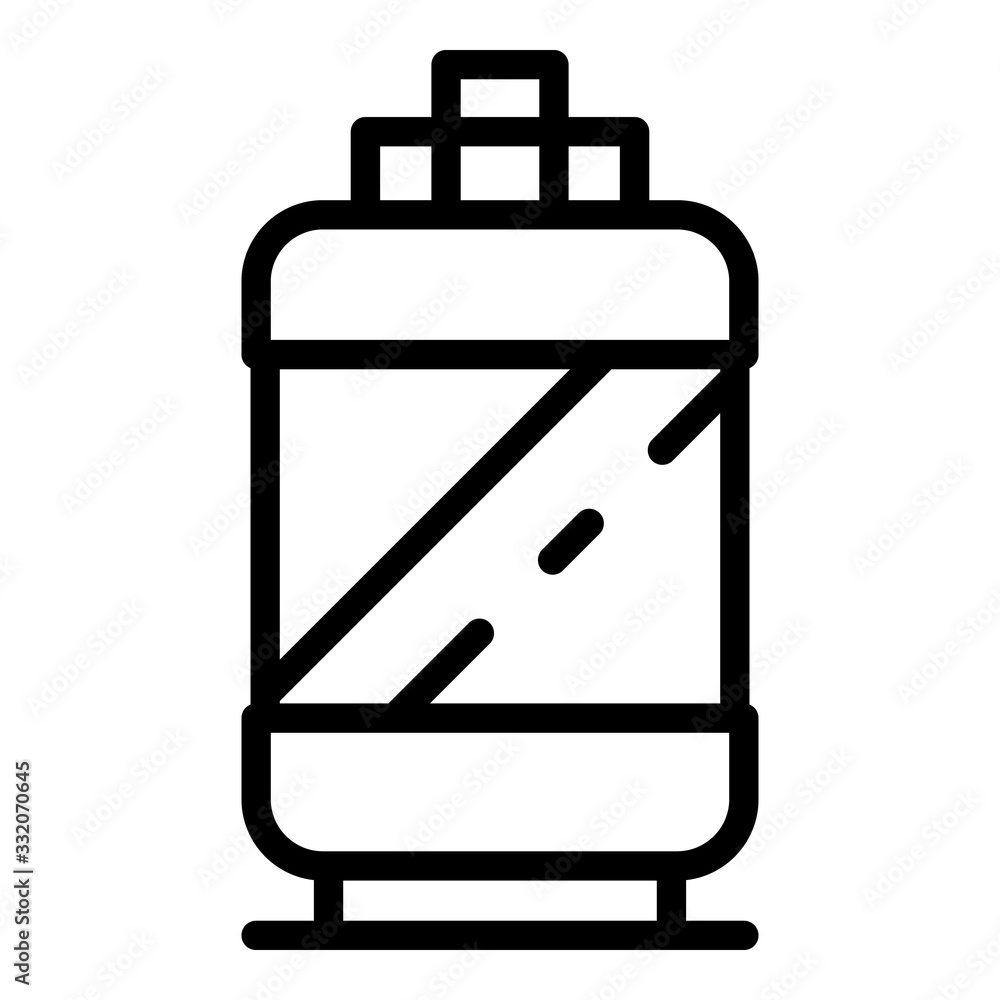 Poster cylinder with ammonia icon. outline cylinder with ammonia vector icon for web design isolated on whi