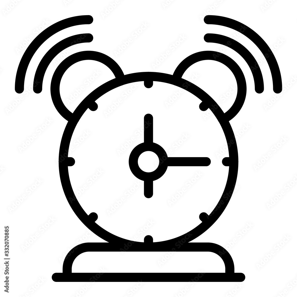Poster alarm clock icon. outline alarm clock vector icon for web design isolated on white background