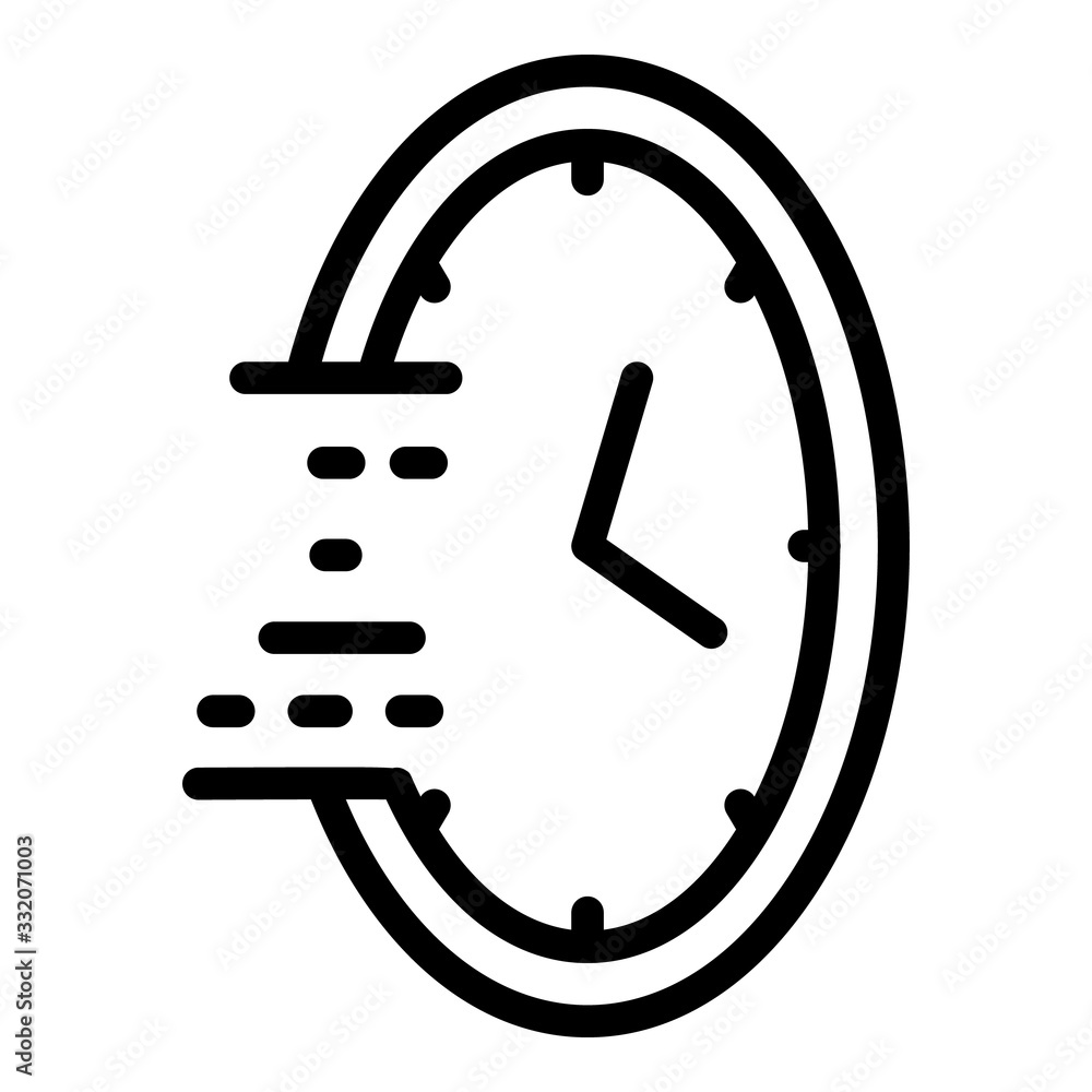 Poster compressed watch icon. outline compressed watch vector icon for web design isolated on white backgro