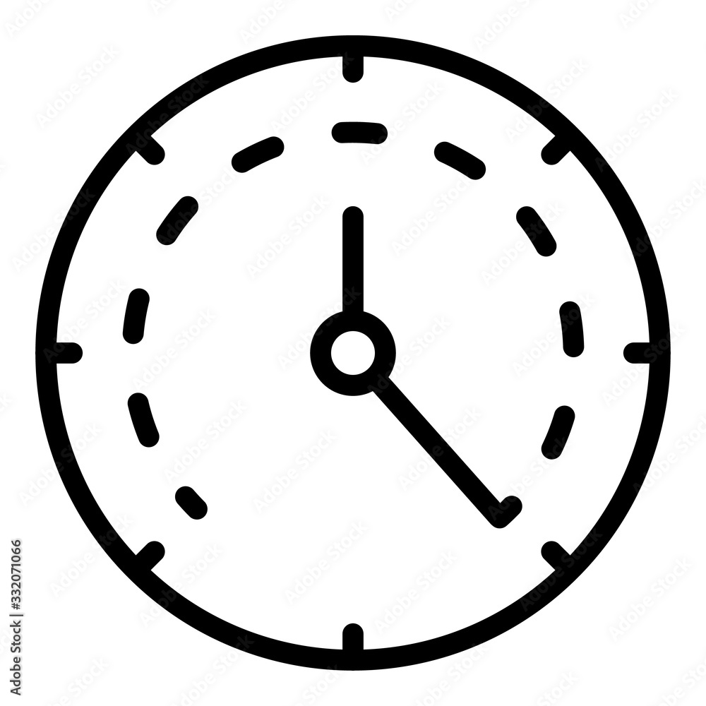 Poster analog clock icon. outline analog clock vector icon for web design isolated on white background