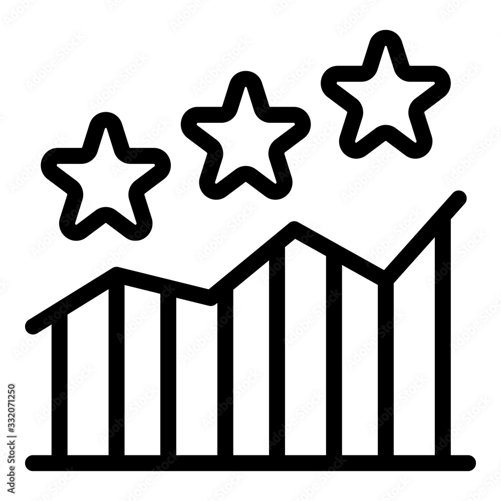 Poster star rating icon. outline star rating vector icon for web design isolated on white background