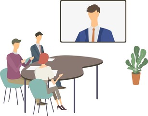 面接 転職 就職活動 就活 面接官 ベクターイラスト Business Wall Mural Busine Yakitori