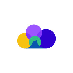 Fototapeta na wymiar Creative Cloud Logo Design template