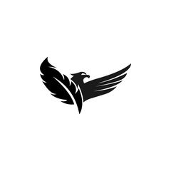 eagle and a wing logo template