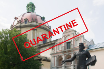 Coronavirus and quarantine for travel and tourism, pandemic covid-2019