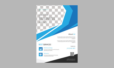 Corporate Flyer Layout with Graphic Elements