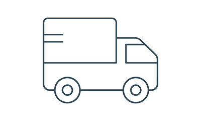 Delivery truck icon for transportation and logistics concepts