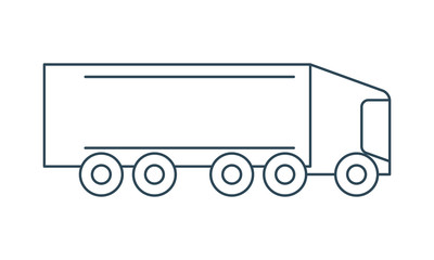 Delivery truck icon for transportation and shipping services