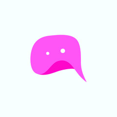 Ghost chat vector logo in a modern flat style