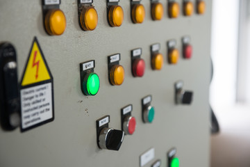 Control panel in the factory
