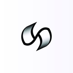 letter s abstract propeller vector logo