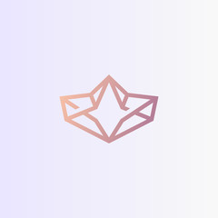 Tiara princess headdress, women's crown, thin linear unique elegant vector logo © Анна Шишканова