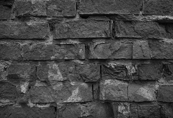 Closeup view on old brick wall