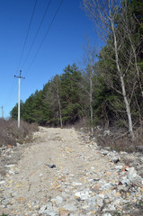 Dry dirt road near Kiev, Ukraine