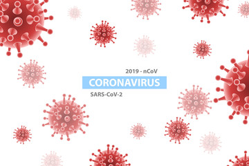 3D Vector Isometric Background of Coronavirus Outbreak.
