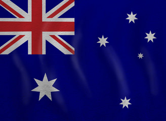 Travel and study in Australia concept with australian flag background