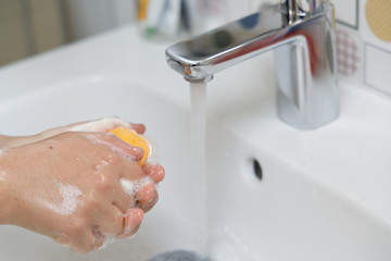 Hygiene. Cleaning Hands. Washing hands,Soap