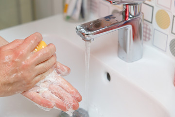 Hygiene. Cleaning Hands. Washing hands,Soap